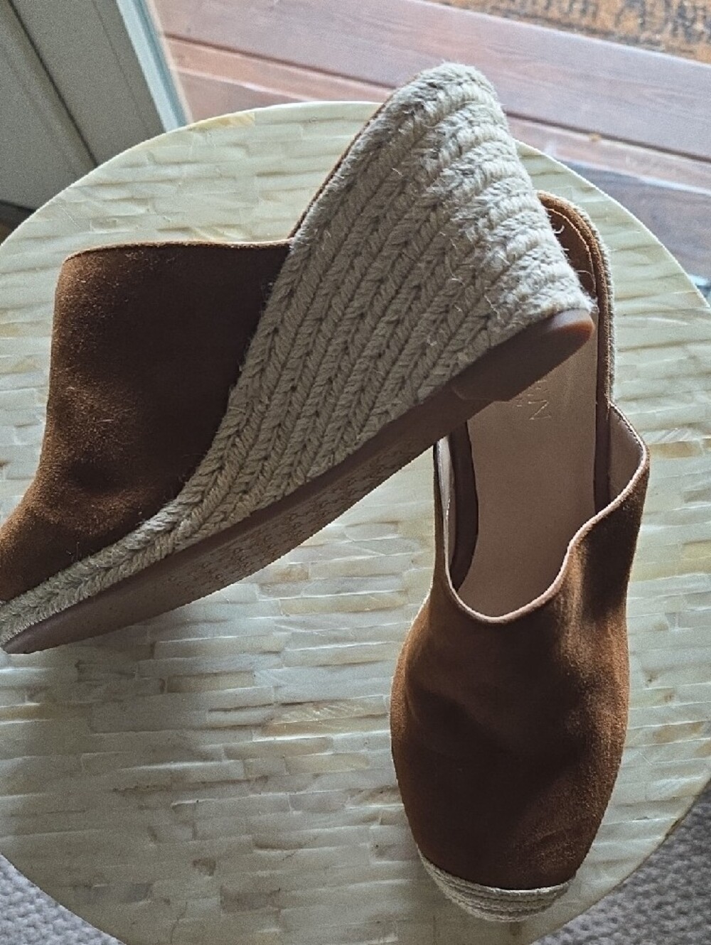 Lauren Ralph Lauren Brown Suede Espadrille Mule - Picture 4 of 9